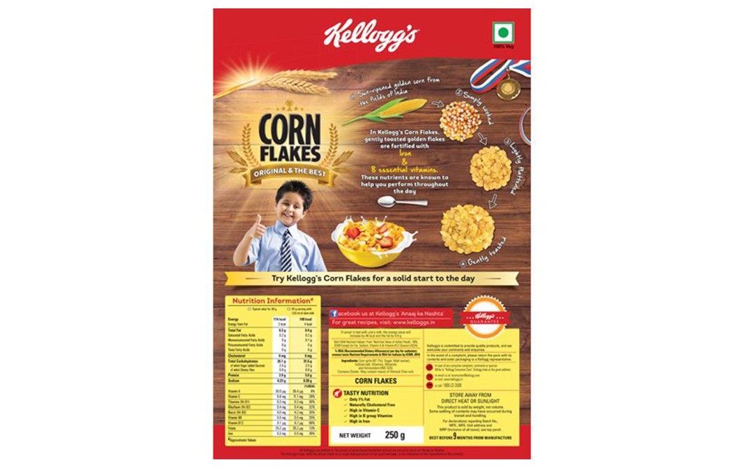 Kellogg's Corn Flakes Original & The Best   Box  250 grams